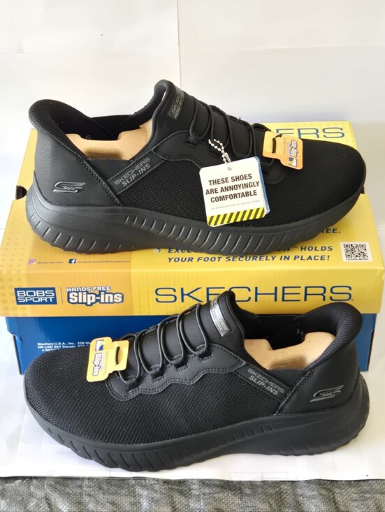 Skechers Other - Skechers Men's Slip-Ins BOBS Sport Squad Solid Step Shoes Black Size 9.5